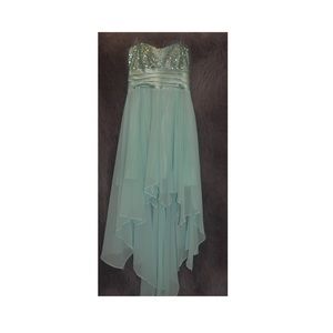 Strapless high low dress